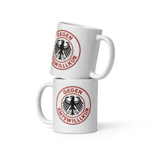 White glossy mug